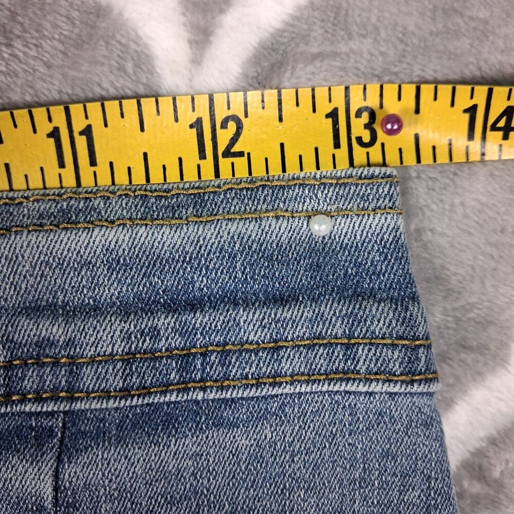 Denim Wrap Skirt Mini Small Blue‎ Cargo Pocket Western Cowgirl Belted - Picture 4 of 8
